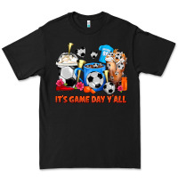 Black It's Game Day Y'all Soccer Coffee Cups Premium Tee - FaDigitalArtStudio