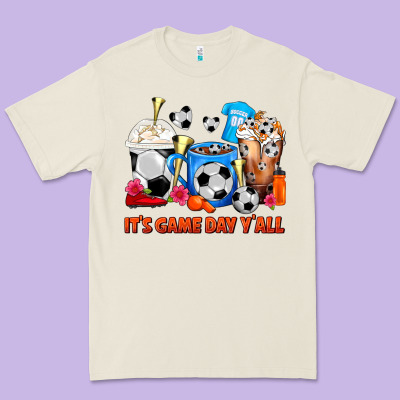 It's Game Day Y'all Soccer Coffee Cups Premium Tee Designed By Fadigitalartstudio