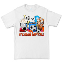 White It's Game Day Y'all Soccer Coffee Cups Premium Tee - FaDigitalArtStudio