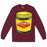 Burgundy vegemite Long Sleeve Tee - linhVisuals
