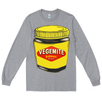 Heather Grey vegemite Long Sleeve Tee - linhVisuals