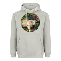 Moon Dust Christmas Charolais Bull And Black Angus Bull Heavyweight Hoodie - RanaPortraitStore