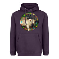 Plum Christmas Charolais Bull And Black Angus Bull Heavyweight Hoodie - RanaPortraitStore