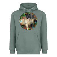 Sage Christmas Charolais Bull And Black Angus Bull Heavyweight Hoodie - RanaPortraitStore