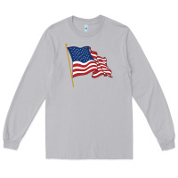 Moon Dust American flag Long Sleeve Tee - linhVisuals