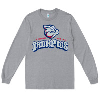 Heather Grey lehigh valley ironpigs Long Sleeve Tee - linhVisuals