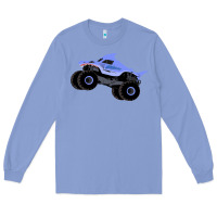 Colony Blue Monster Truck Megalodon Long Sleeve Tee - linhVisuals