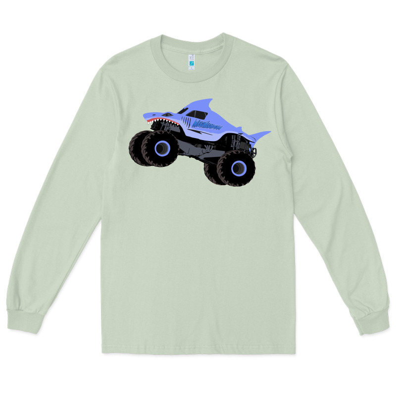 Monster Truck Megalodon Long Sleeve Tee by linhVisuals | Teevron