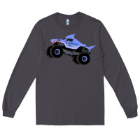 Smoke Monster Truck Megalodon Long Sleeve Tee - linhVisuals