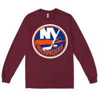 Burgundy Ny islanders Long Sleeve Tee - linhVisuals