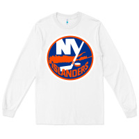 White Ny islanders Long Sleeve Tee - linhVisuals