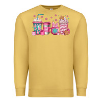 Antique Gold pink Christmas coffee Premium Sweatshirt - Jasminsmagicworld