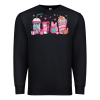 Black pink Christmas coffee Premium Sweatshirt - Jasminsmagicworld