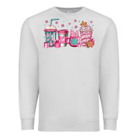 Dove Grey pink Christmas coffee Premium Sweatshirt - Jasminsmagicworld
