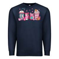 Navy pink Christmas coffee Premium Sweatshirt - Jasminsmagicworld