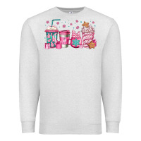 Oatmeal Heather pink Christmas coffee Premium Sweatshirt - Jasminsmagicworld