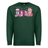Sports Green pink Christmas coffee Premium Sweatshirt - Jasminsmagicworld