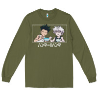 Army Green gon killua Long Sleeve Tee - linhVisuals