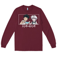 Burgundy gon killua Long Sleeve Tee - linhVisuals