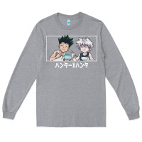 Heather Grey gon killua Long Sleeve Tee - linhVisuals