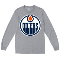 Heather Grey oilers Long Sleeve Tee - linhVisuals