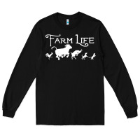 Black FARM LIFE ANIMAL Long Sleeve Tee - linhVisuals