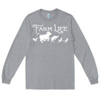 Heather Grey FARM LIFE ANIMAL Long Sleeve Tee - linhVisuals