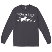Smoke FARM LIFE ANIMAL Long Sleeve Tee - linhVisuals