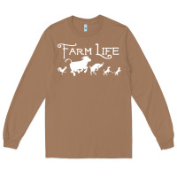 Toasted Coconut FARM LIFE ANIMAL Long Sleeve Tee - linhVisuals