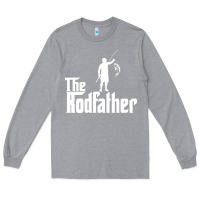 Heather Grey Fishing The Rodfather Long Sleeve Tee - linhVisuals