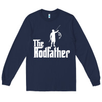 Navy Fishing The Rodfather Long Sleeve Tee - linhVisuals
