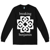 Black BREAKING BENJAMIN - BLACK AND WHITE Long Sleeve Tee - linhVisuals