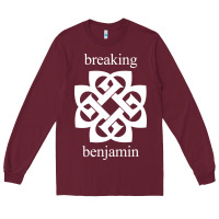Burgundy BREAKING BENJAMIN - BLACK AND WHITE Long Sleeve Tee - linhVisuals