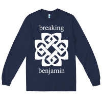 Navy BREAKING BENJAMIN - BLACK AND WHITE Long Sleeve Tee - linhVisuals
