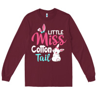 Burgundy little miss cottontail easter Long Sleeve Tee - linhVisuals