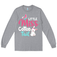 Heather Grey little miss cottontail easter Long Sleeve Tee - linhVisuals