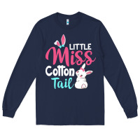 Navy little miss cottontail easter Long Sleeve Tee - linhVisuals