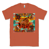 Copper galloping horse serape sunflowers turquoise and saddles Classic Tee - Artiststas
