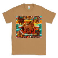 Toasted Coconut galloping horse serape sunflowers turquoise and saddles Classic Tee - Artiststas