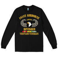 Black Airborne 101st division Long Sleeve Tee - linhVisuals