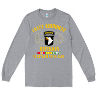 Heather Grey Airborne 101st division Long Sleeve Tee - linhVisuals