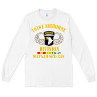 White Airborne 101st division Long Sleeve Tee - linhVisuals