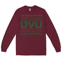 Burgundy uvu, utah valley, education Long Sleeve Tee - linhVisuals