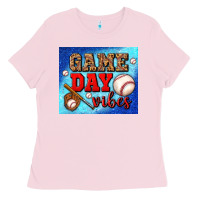 Bubblegum Pink game day vibes mouse pad Ladies Tee - BundleAndBundleShop