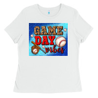 White game day vibes mouse pad Ladies Tee - BundleAndBundleShop
