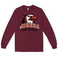 Burgundy trois rivières aigles Long Sleeve Tee - linhVisuals