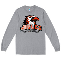 Heather Grey trois rivières aigles Long Sleeve Tee - linhVisuals