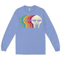 Colony Blue Retro Mask Doom Long Sleeve Tee - linhVisuals
