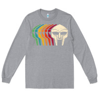 Heather Grey Retro Mask Doom Long Sleeve Tee - linhVisuals