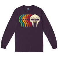Plum Retro Mask Doom Long Sleeve Tee - linhVisuals